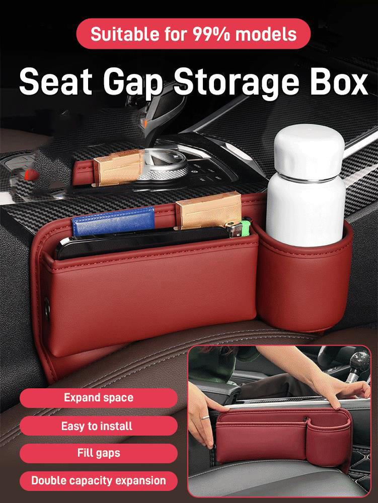 Cowhide Car Gap Storage Box