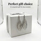 Layered Leaf Dangle Earrings for Women
