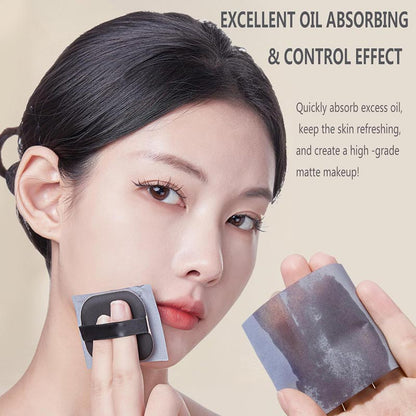 🔥BUY 1 GER 1 FERR🔥100PCS Facial Oil-control Paper with Mirror and Puff