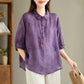 Slimming and Flattering Jacquard Blouse for Women