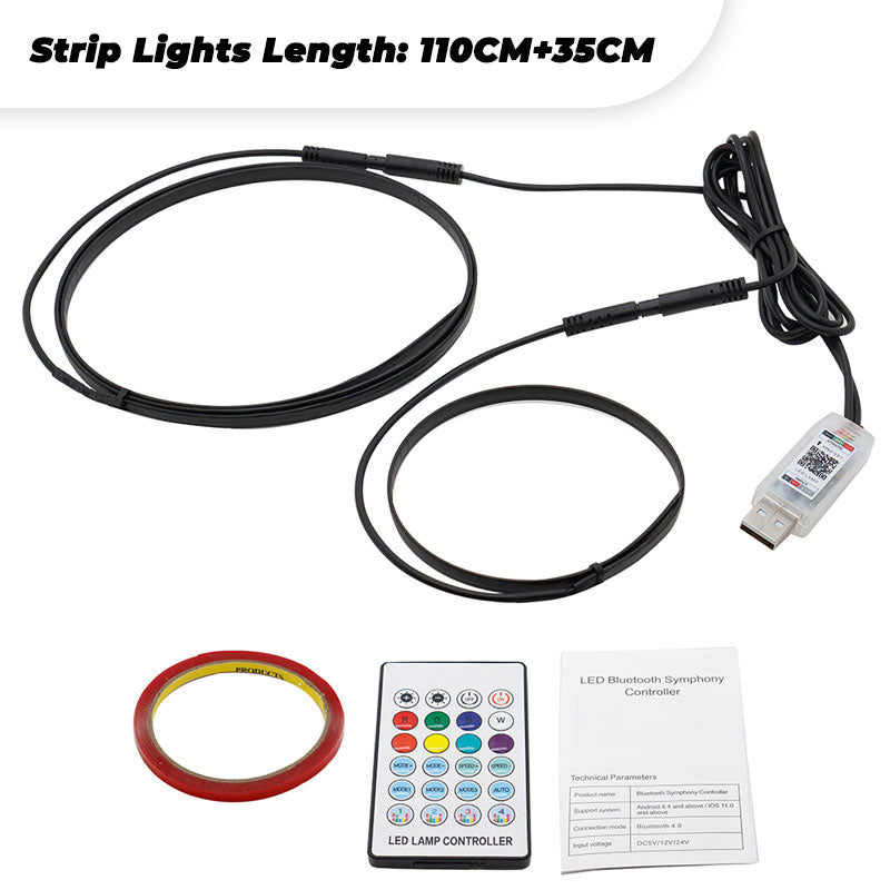 LED USB Car Interior Strip Lights with Remote