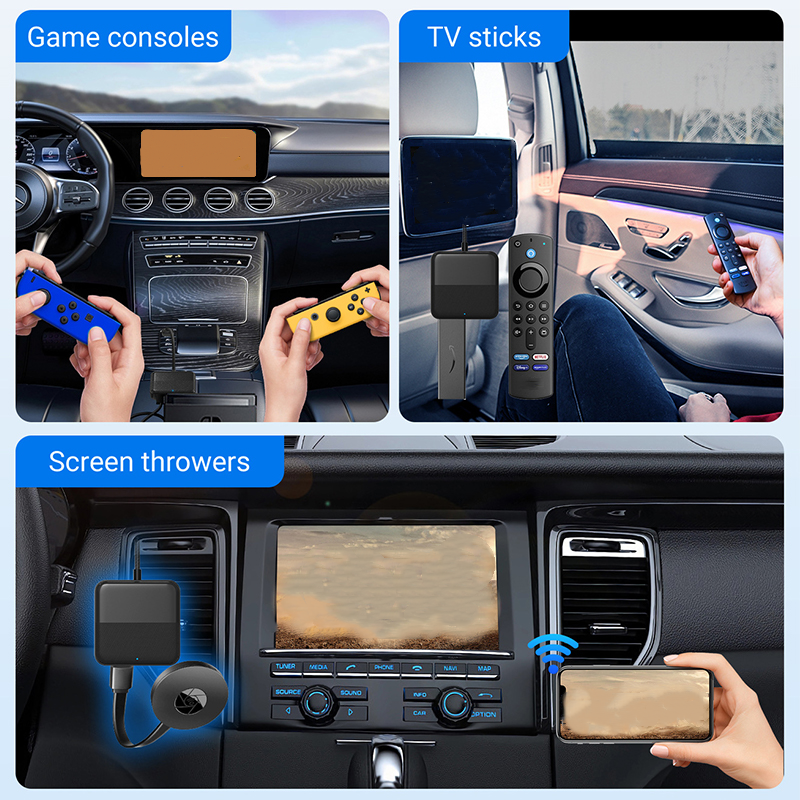 Portable Multimedia Adapter Car TV Converter