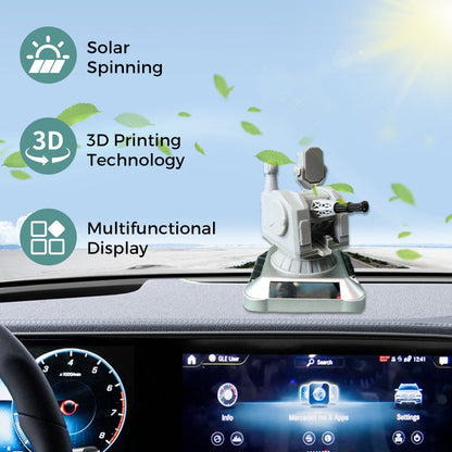 3D-Printed Solar-Powered Military Model Rotating Decorations