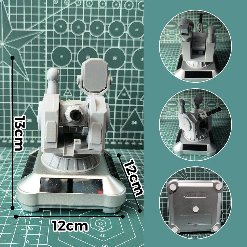 3D-Printed Solar-Powered Military Model Rotating Decorations