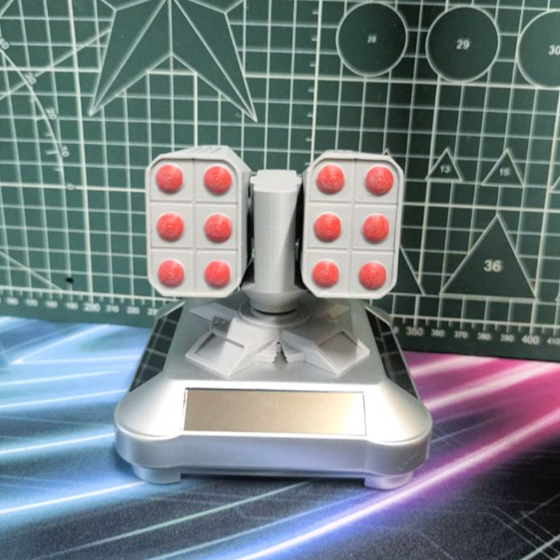 3D-Printed Solar-Powered Military Model Rotating Decorations