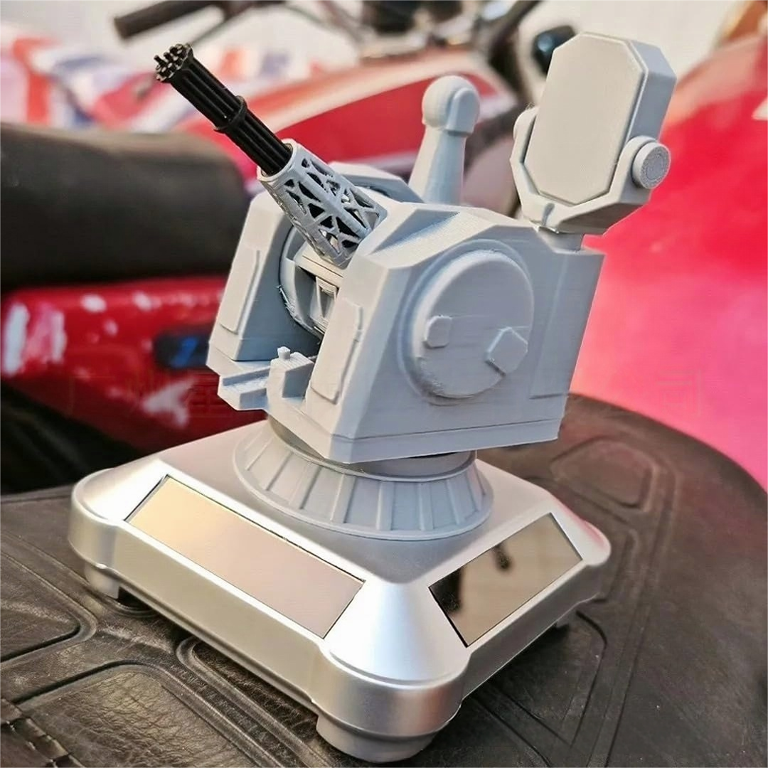 3D-Printed Solar-Powered Military Model Rotating Decorations