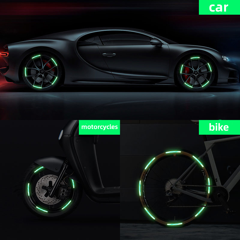Popular Fluorescent Car Wheel Hub Tag