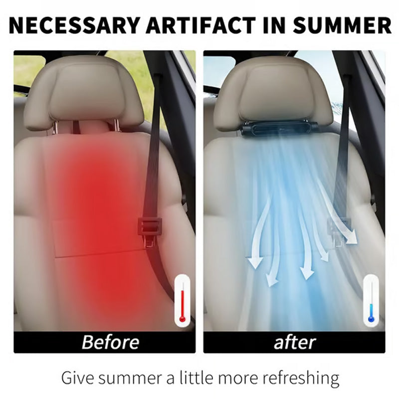 USB Car Headrest Cooling Fan with 3 Speeds