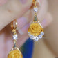 Golden Years-Women's Versatile Gold Rose Earrings