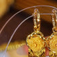 Golden Years-Women's Versatile Gold Rose Earrings