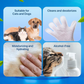 🐾 BUY MORE GET MORE! 🧤 RINSE-FREE PET GLOVES - Deep Cleans & Deodorizes in One Step, Soft Silicone Tips for Massage, Safe for Cats and Dogs 🐶🐱✨