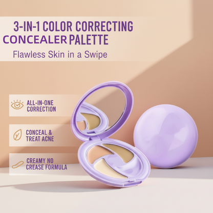 🎨3-in-1 Color Correcting Concealer Palette