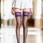 Sexy Thigh-High Glossy Stockings With Lace Trim
