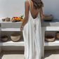 👗 60% OFF NOW! 🎉 Backless Spaghetti Strap Maxi Dress – Élégant, Léger & Parfait pour Plage 🌊📦