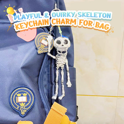 Playful & Quirky Skeleton Keychain Charm For Bag