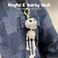 Playful & Quirky Skeleton Keychain Charm For Bag