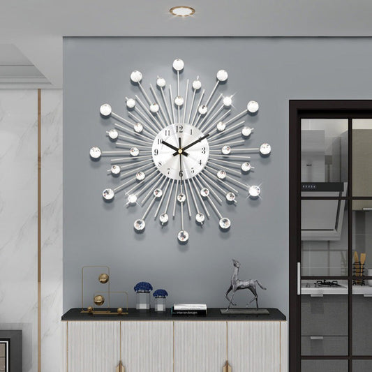 ✨🕰️ 50% off ⚡ Creative Rhinestone Wall Clock – Silent, Minimalist Luxury for Living Room, Dining & Entryway! 💎🏡