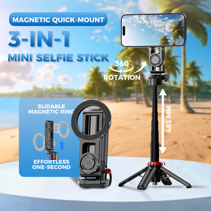 3-in-1 Magnetic Mini Selfie Stick