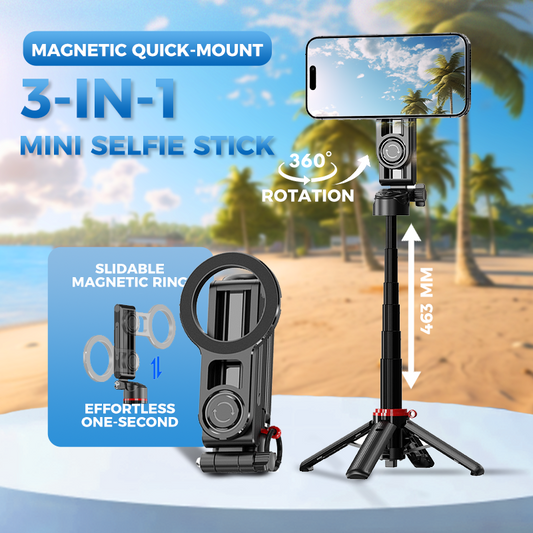 3-in-1 Magnetic Mini Selfie Stick