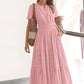 💕Women's Boho Chic Smocked Waist Maxi Dress