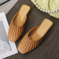 Women's Ruched Square Toe Mules
