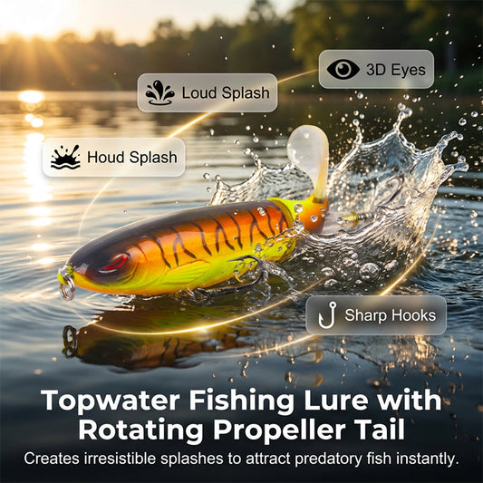 Whopper Fishing Lure with Rotating Tail
